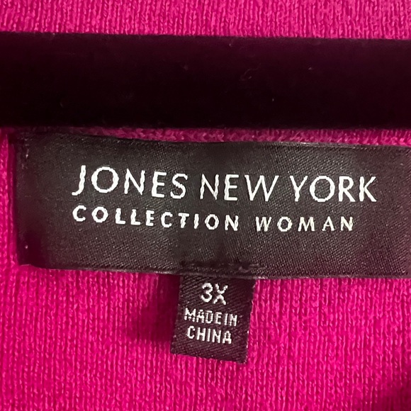 Jones New York Collection Women’s Plus Size Long Sleeve Top in Pink in 3X - Picture 6 of 12
